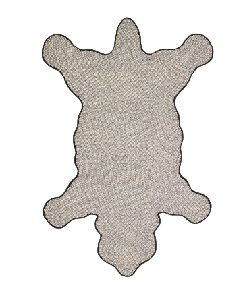 Blooming Bear gulvtæppe, Large - Black